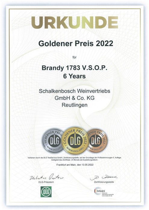 6 year Brandy 1783 V.S.O.P. Limited Release