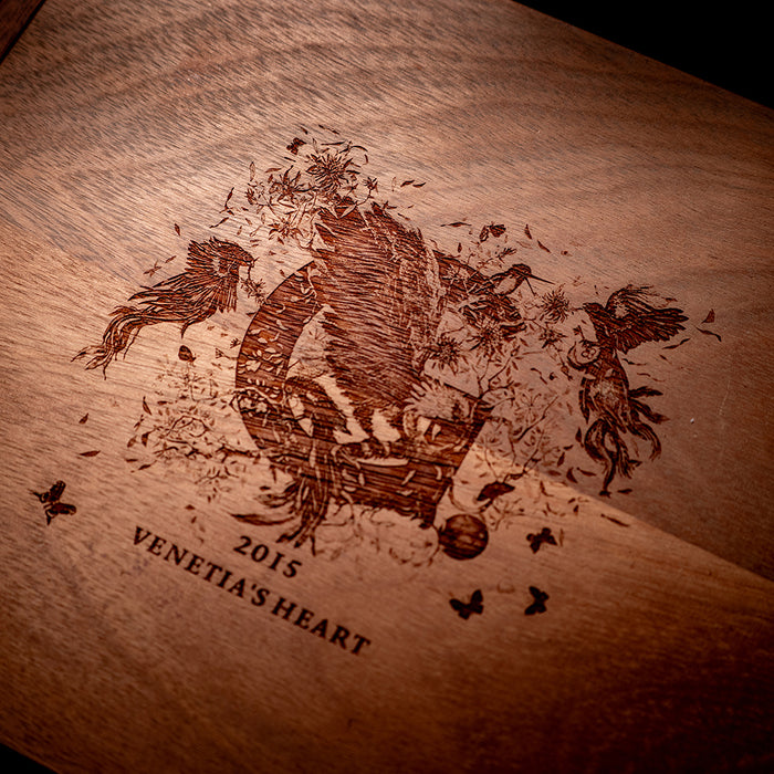 Holzkiste Venetia's Heart (für 6 Flaschen)