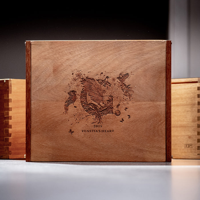 Holzkiste Venetia's Heart (für 6 Flaschen)